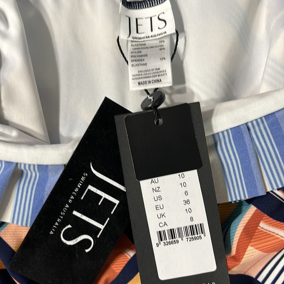 Jets NWT hi rise swimsuit bottoms Australia ruffles at waist with belt - Picture 5 of 5